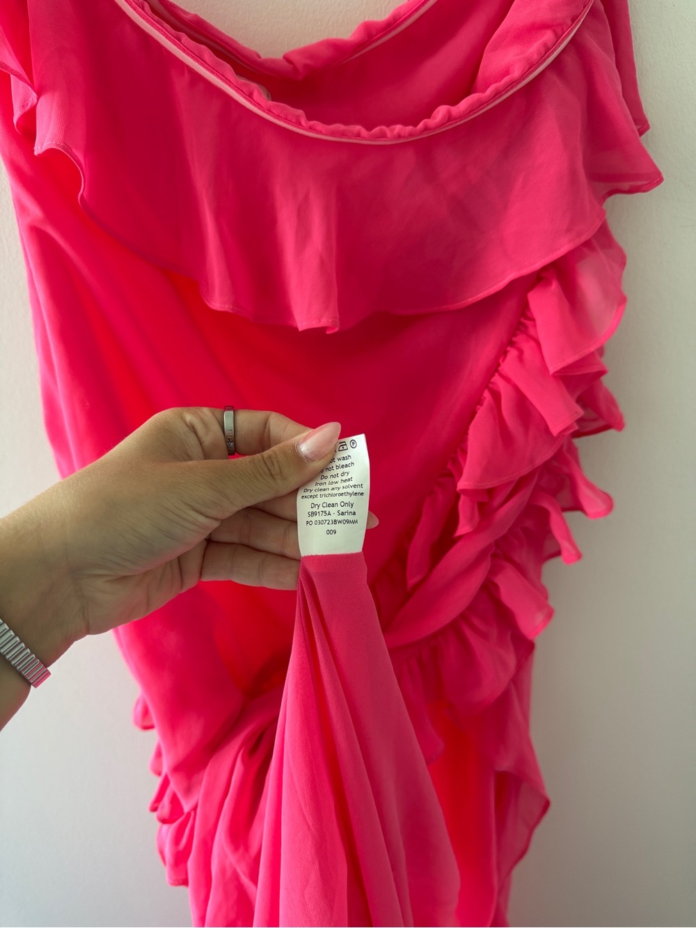 HOUSE OF CB Sarina Ruffle Strapless Maxi Dress L - Picture 4 of 5